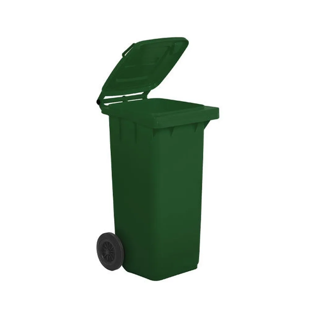 Medial hulladékgyűjtő, műanyag, zöld, 120 l