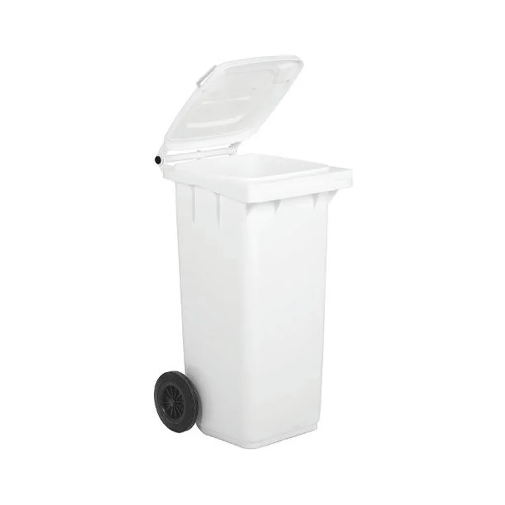 Medial hulladékgyűjtő, műanyag, fehér, 120 l