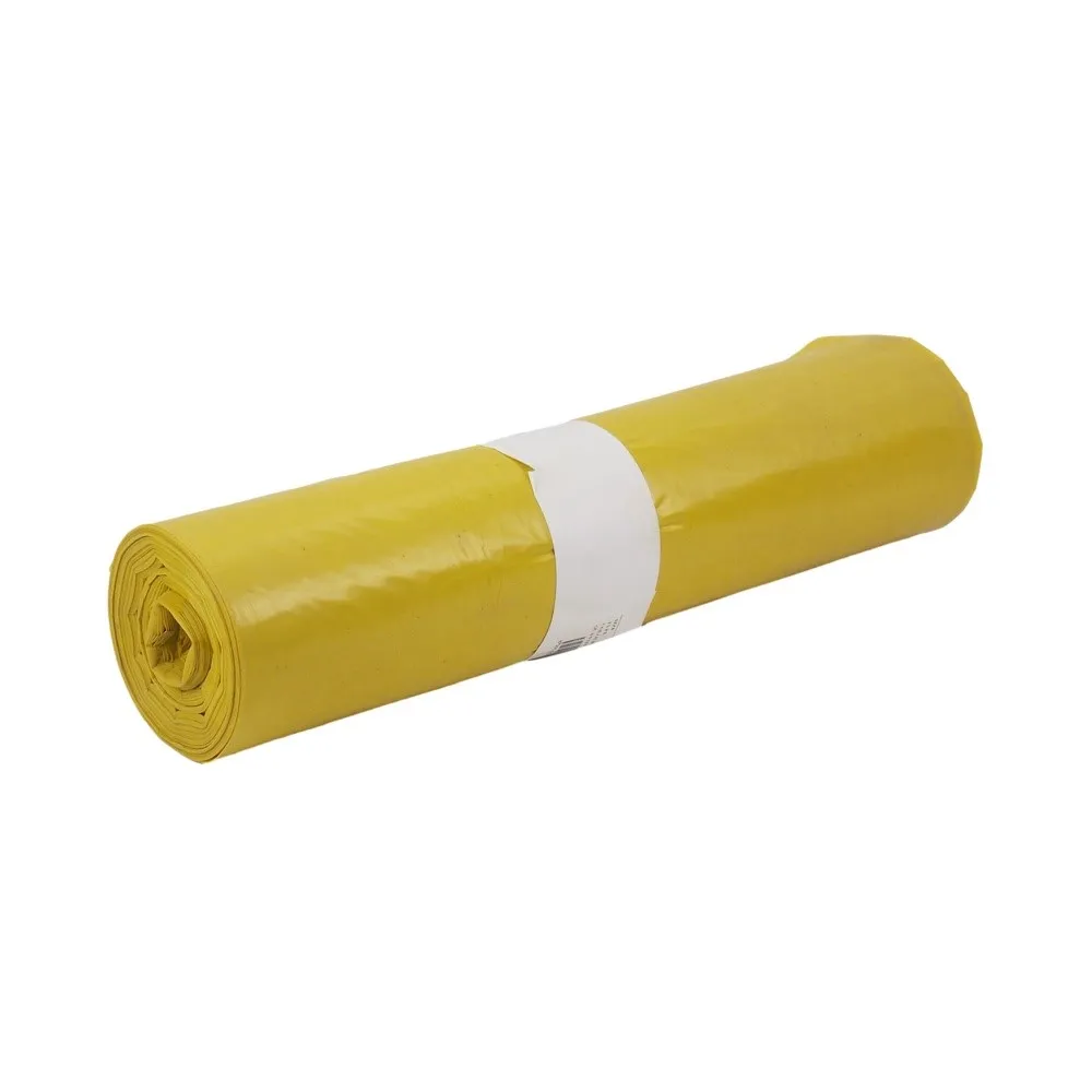 [ZS90X120S30L1M] Hulladékgyűjtőzsák 90X120 cm, 180 l, LD 30 µ, sárga, 20db/tekercs, ex:ZS180S0M