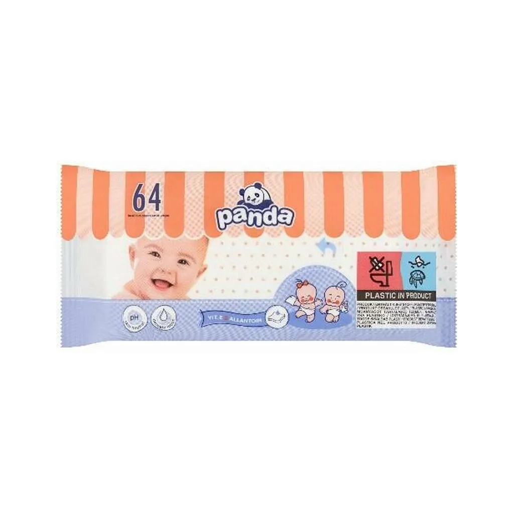 Panda nedves törlőkendő 64 db