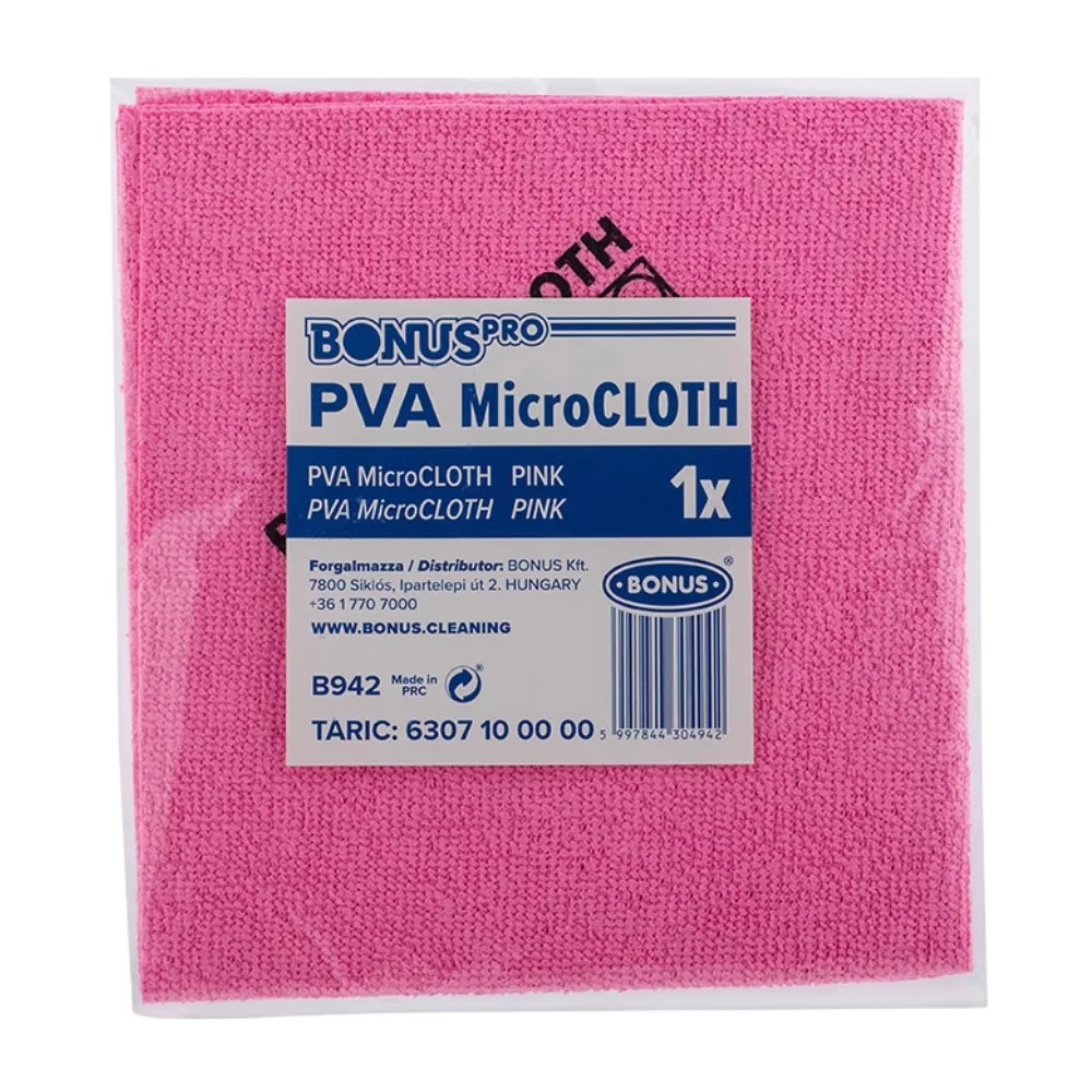 [BOB942] PVA Mikro Bonus kendő, 39x36 cm, piros