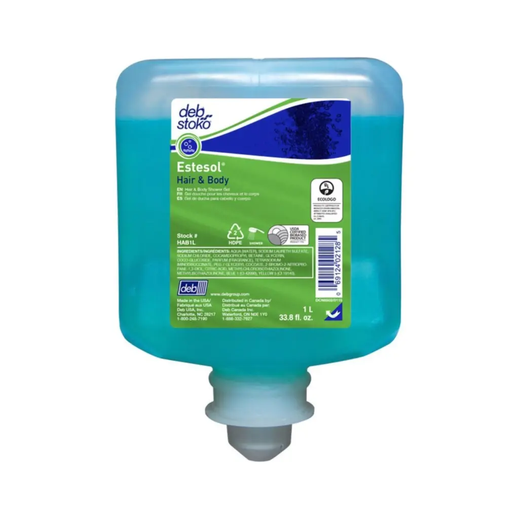 [DBHAB1L] Deb Hair & Body Wash, 1 l, tusfürdő és sampon, 6 p