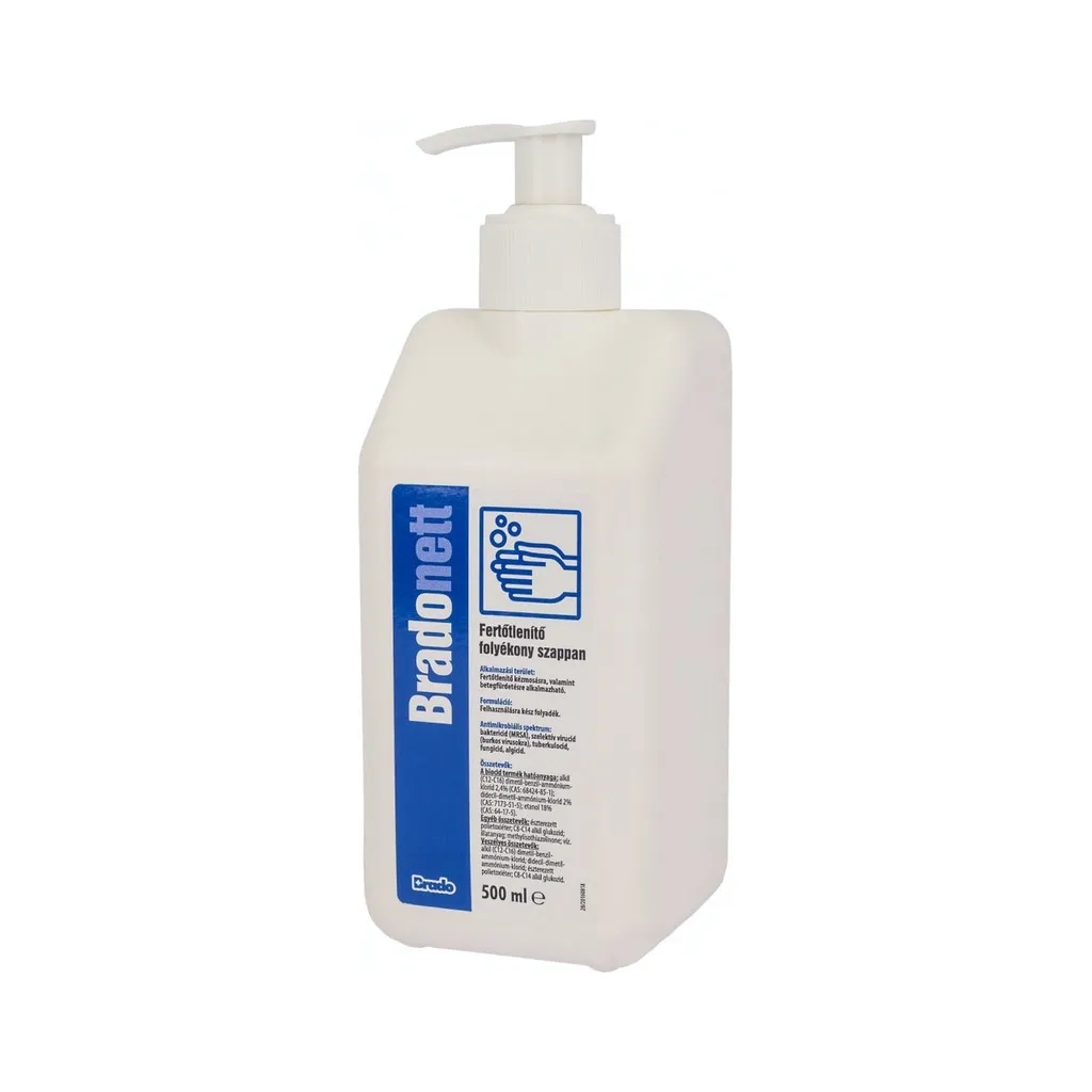 [BR051015111] Bradonett fertőtlenítő folyékony szappan, 500 ml pumpás