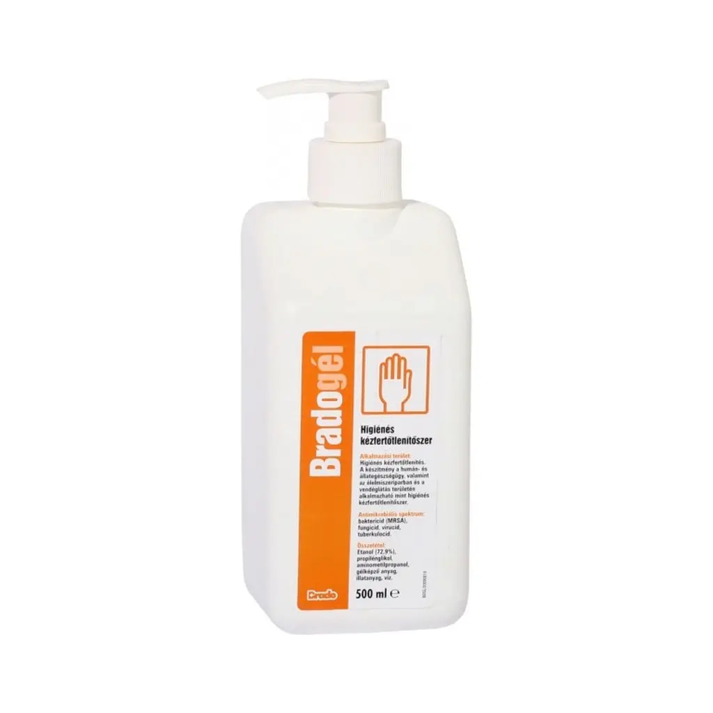 BradoGel kézfertőtlenítő, pumpás, 500 ml