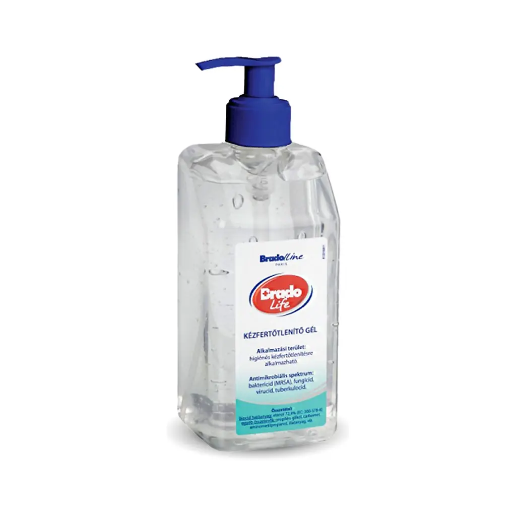 Bradolife, kézfertőtlenítő gél, 500 ml, pumpás