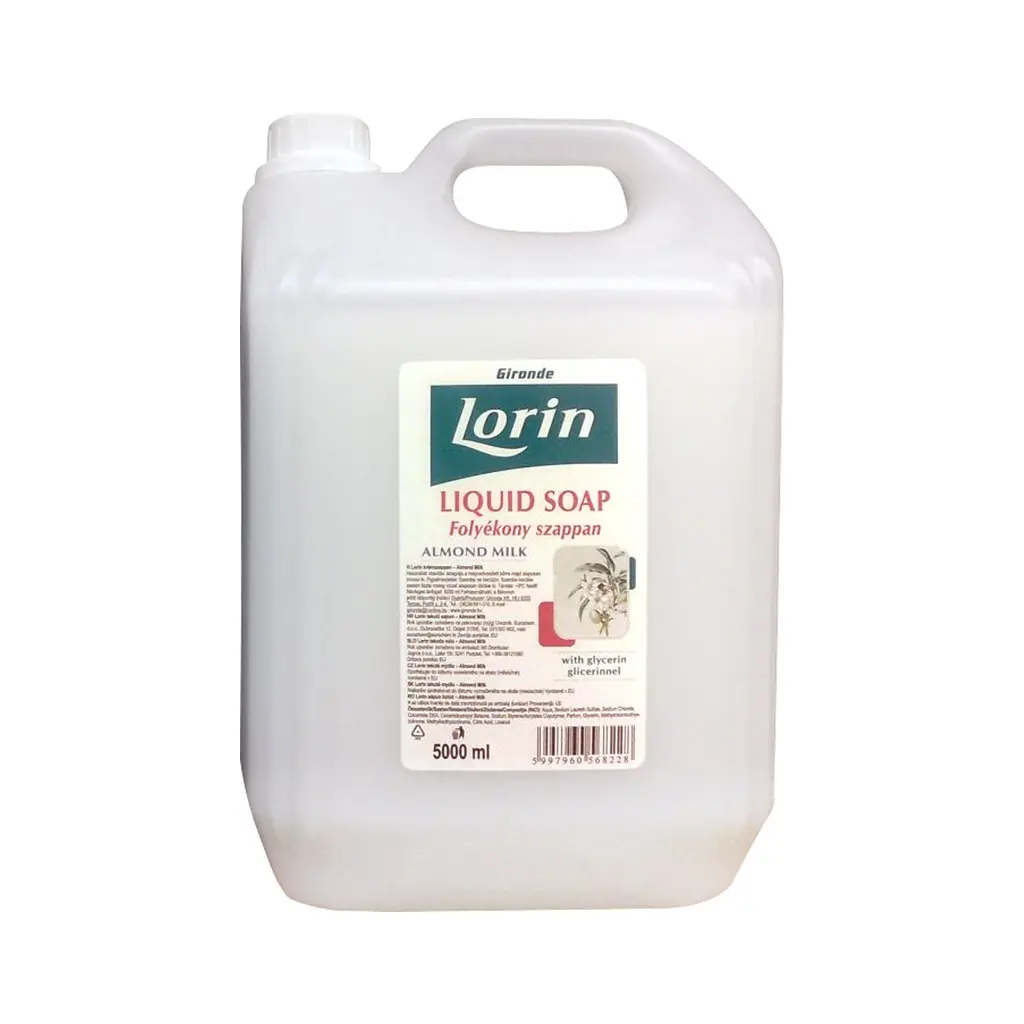 Lorin, Háztartási folyékonyszappan, 5 l, mandulatej illat