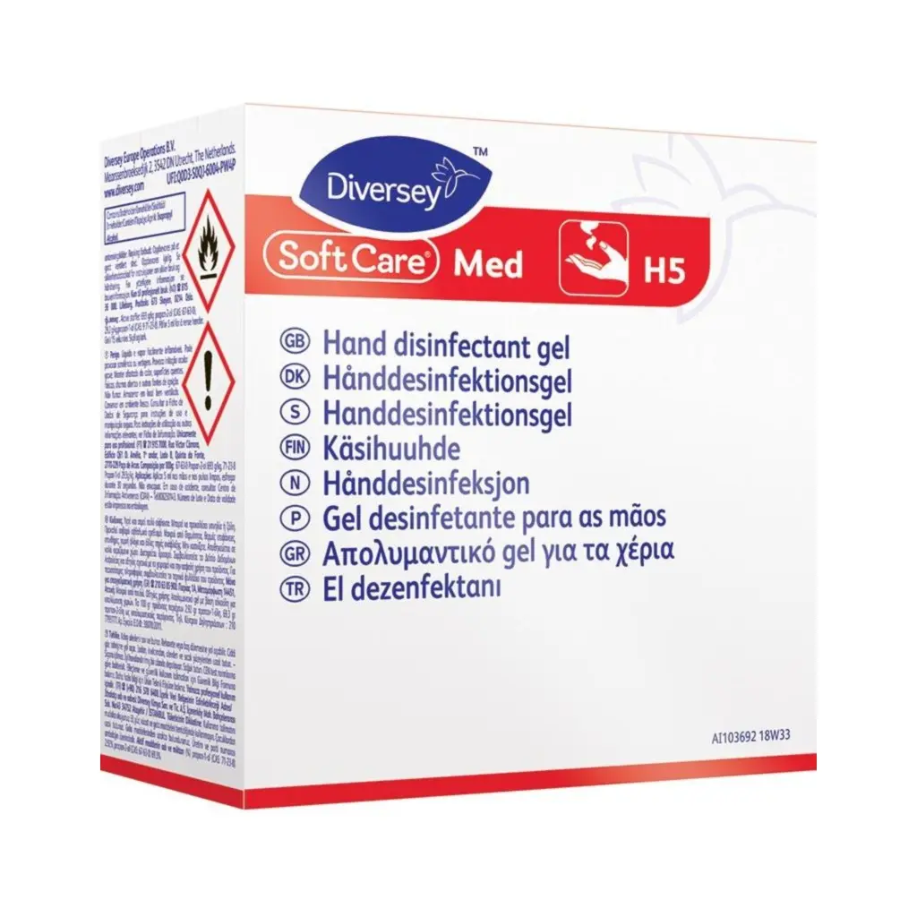 Soft Care Med H5, kézfertőtlenítő, alkoholos, 800 ml