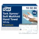 Tork Xpress Soft Multifold papír kéztörlők, fehér, 2 réteg, 34 x 21,2 cm, 21 csom./karton, W hajtás,  H2
