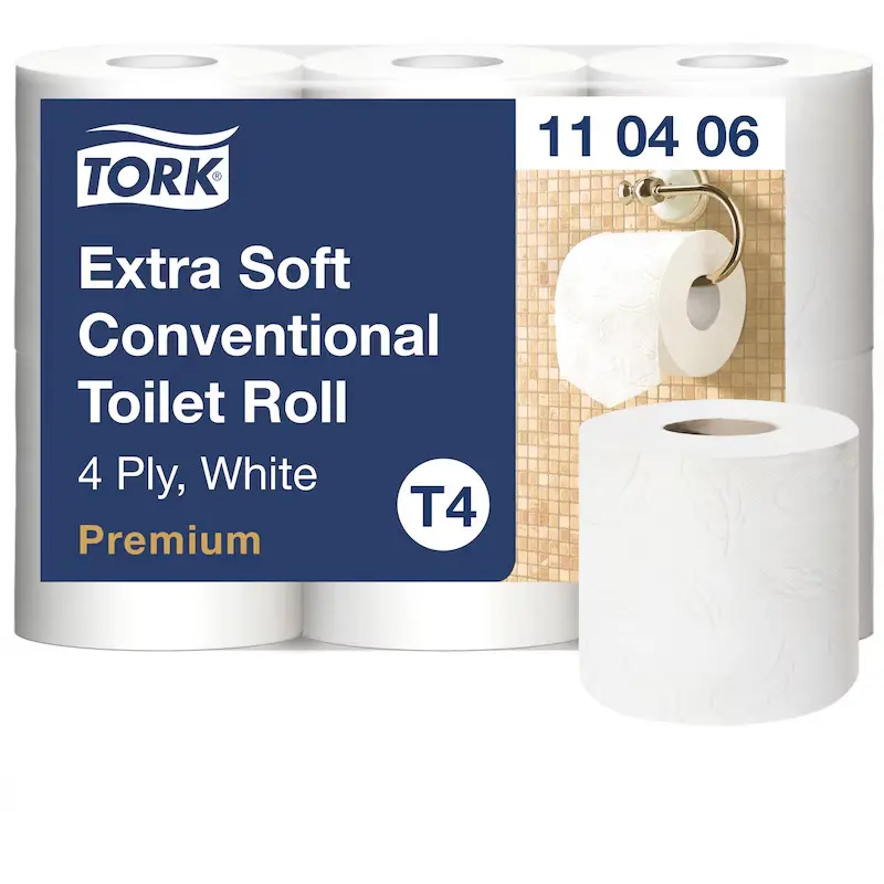 [TO110406] Tork Extra Soft kistekercses toalettpapír, fehér, 4 réteg, 18,75 m, 6x7 tek./karton, T4