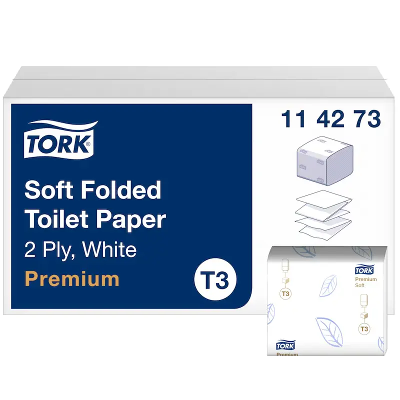 Tork Soft Folded hajtogatott toalettpapír, fehér, 2 réteg, 11×19 cm, 252 lap/csomag, 30 csomag/karton, T3