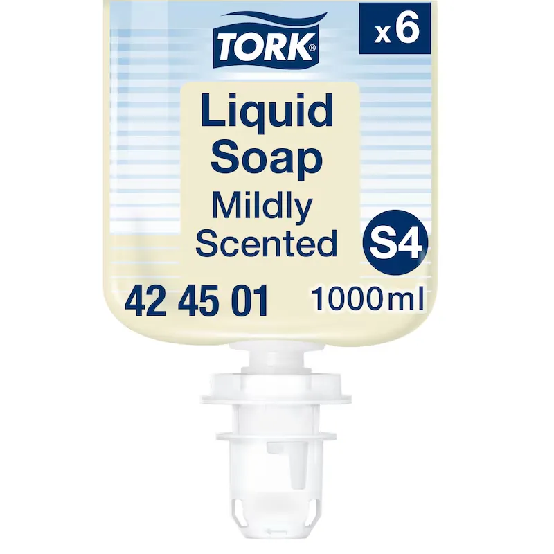 Tork folyékony szappan, enyhe illat, 1000 ml, halványsárga, S4