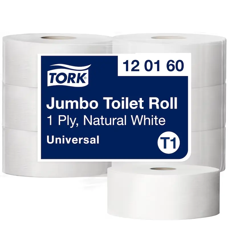 Tork Jumbo tekercses toalettpapír, törtfehér, T1, 1 réteg, D26, 6tek./karton