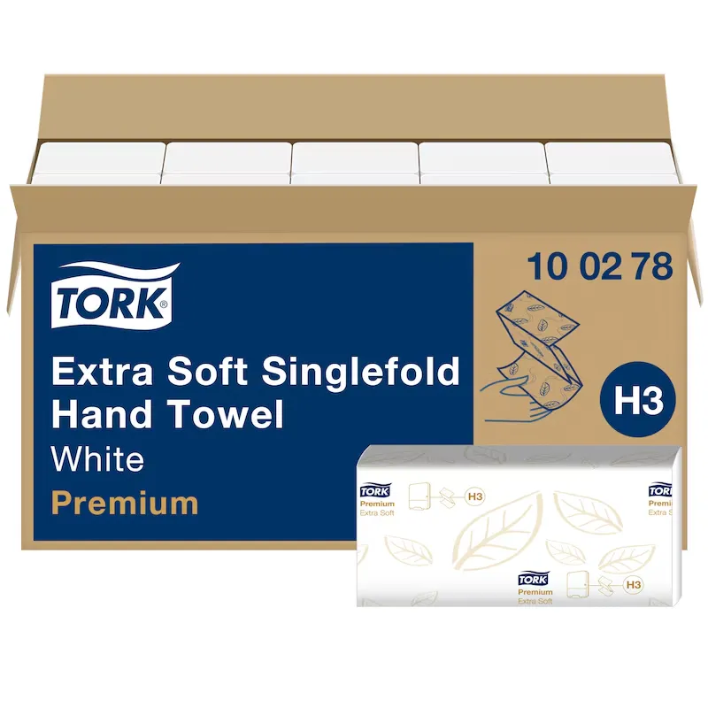 [TO100278] Tork Extra Soft Singlefold kéztörlő Z, 2 réteg, hófehér, 23x23 cm, 15x200 lap