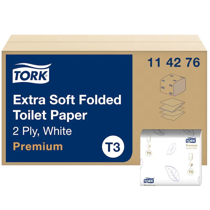 [TO114276] Tork Extra Soft Folded hajtogatott toalettpapír, fehér, 2 réteg, 11×19 cm, 252 lap/csomag, 30 csomag/karton, T3