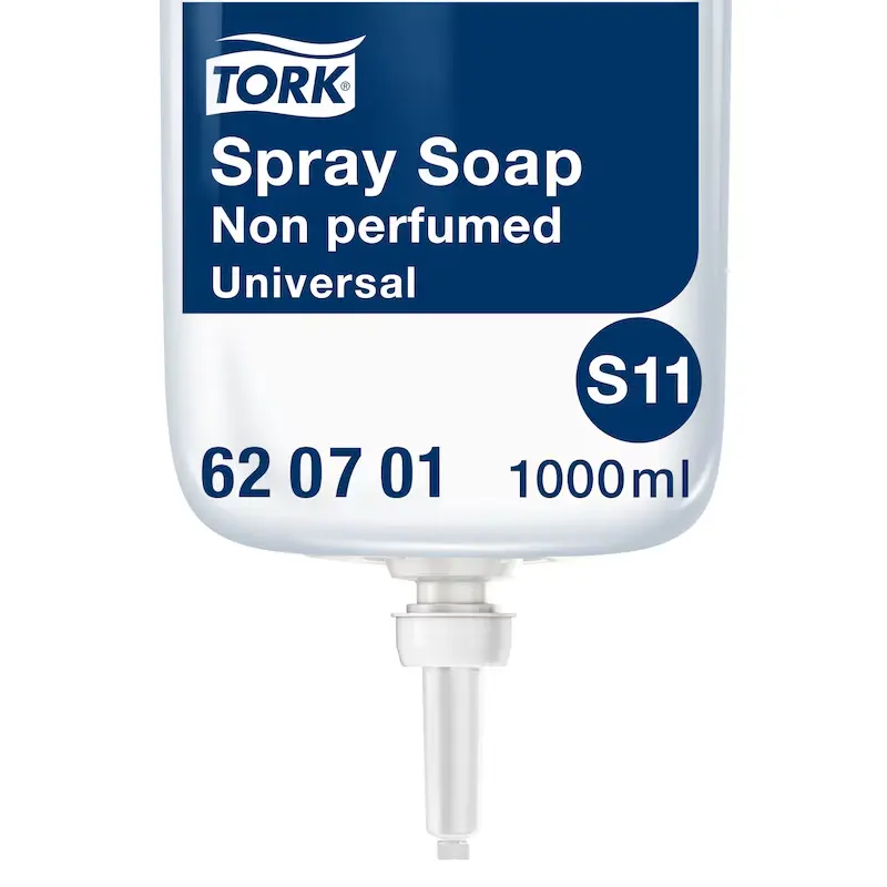 Tork spray szappan, illatmentes, 1 l, halványsárga