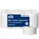 Tork Mini Jumbo tekercses toalettpapír, fehér, 1 réteg, D18,8, 240 m, 12 tek./karton, T2