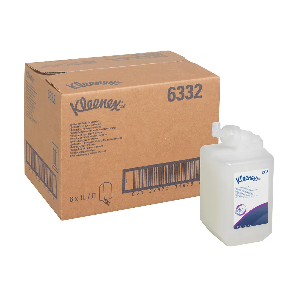 Kimberley-Clark folyékony szappan, sampon & tusfürdő, 6x1000 ml, fehér