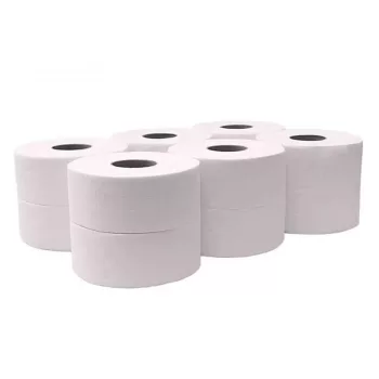 Közületi tekercses toalettpapír D19, 2 réteg, fehér, 120m, 12 tek./karton