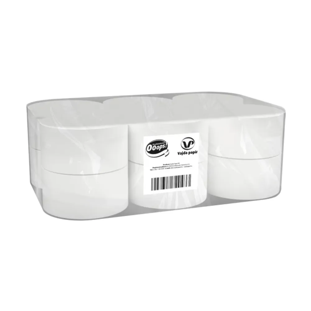 [VAKTC20012048] Ooops! Professional toalettpapír, fehér, 2 réteg, D19, 12 tek./ karton