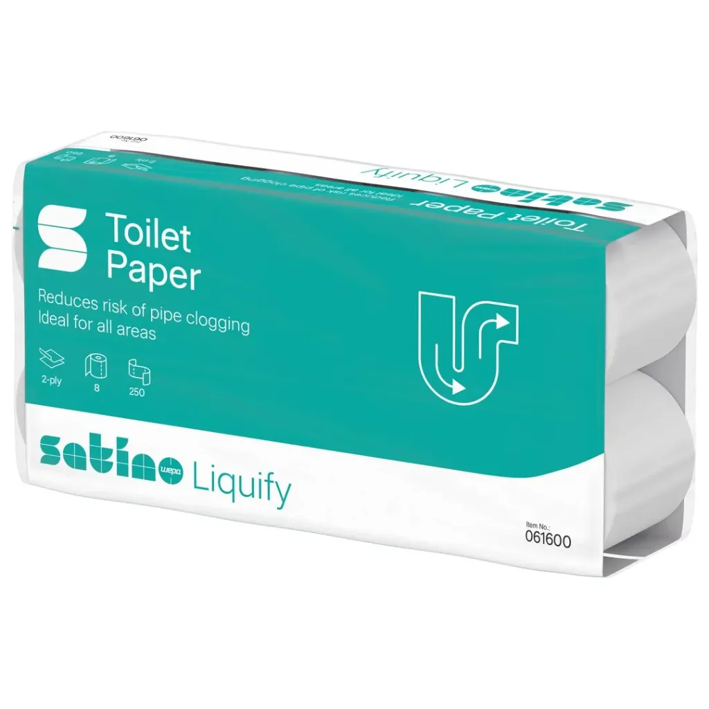 [WE061600] Wepa Liquify kistekercses toalettpapír, fehér, 2 réteg, 27,5 m, 8tek./karton, MT1