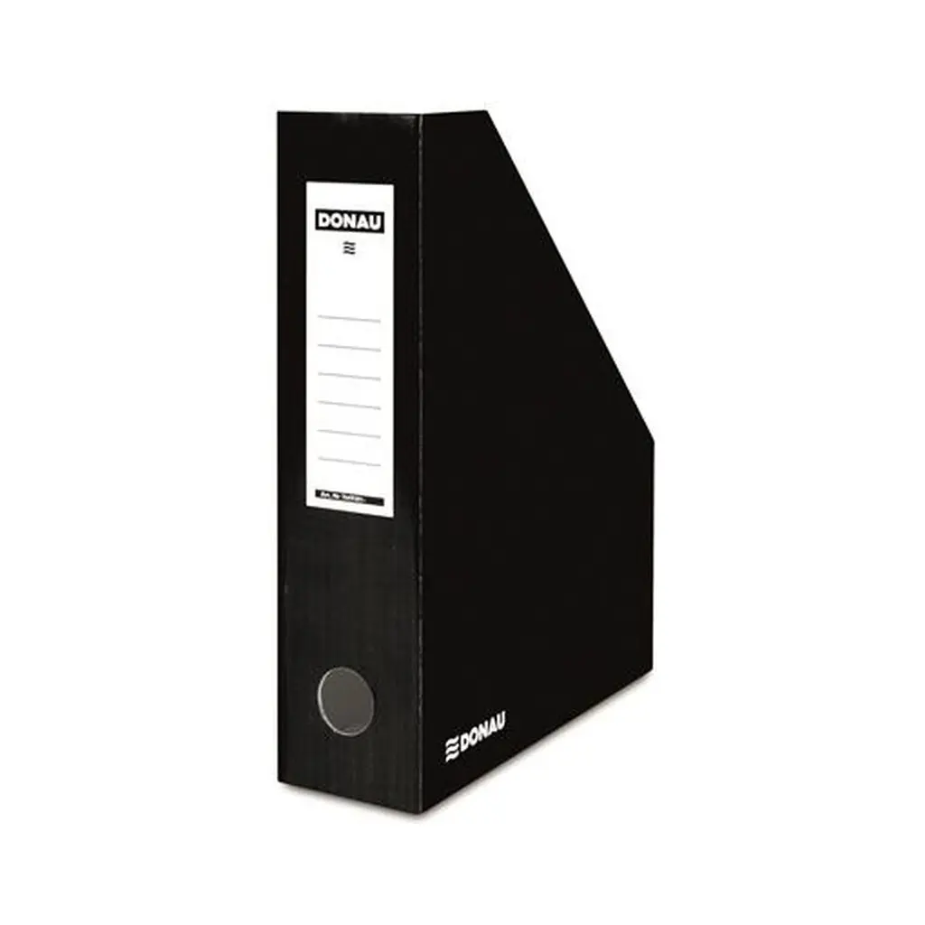 [CWD7649FK] Iratpapucs, karton, 80 mm, DONAU, fekete