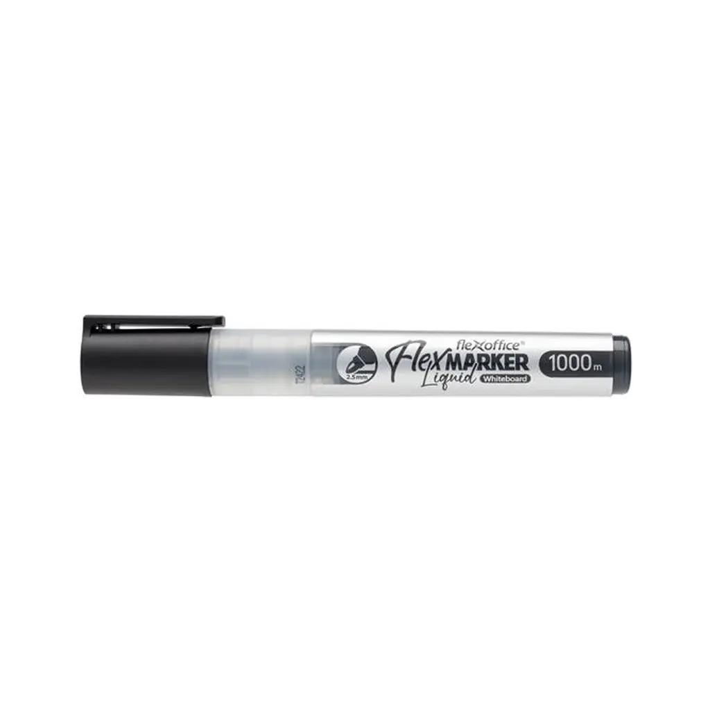 Táblamarker, 2,5 mm, FLEXOFFICE "WB016", fekete