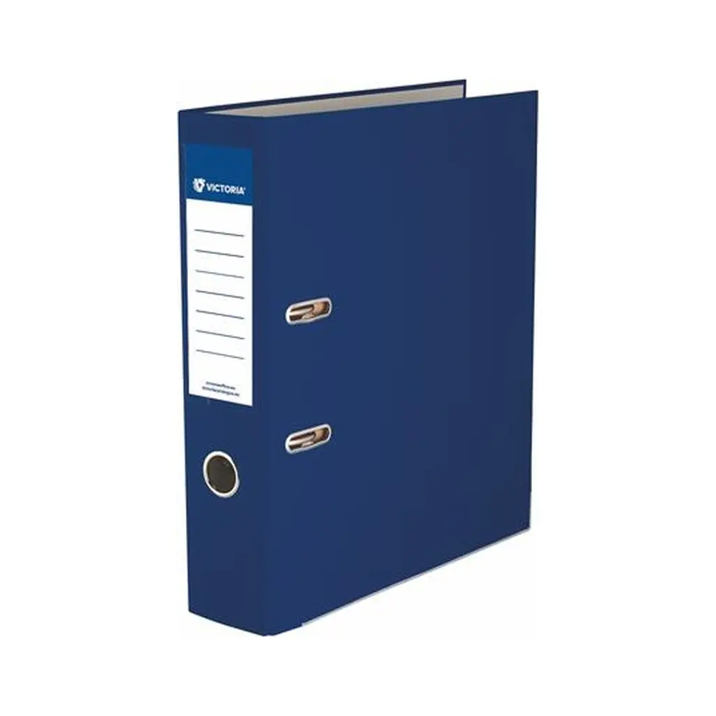 Iratrendező, 75 mm, A4, PP/kart. élvédős, sötétkék