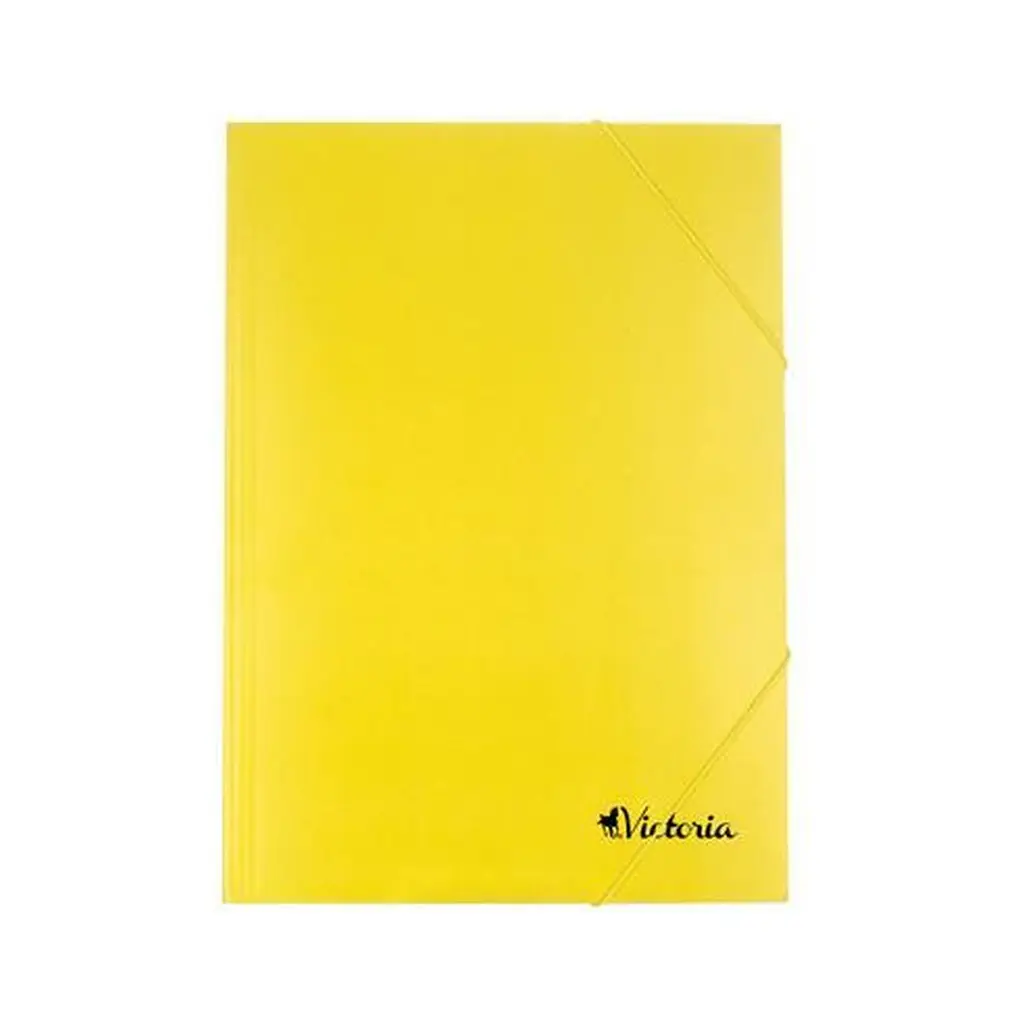 Gumis mappa, karton, A4, sárga