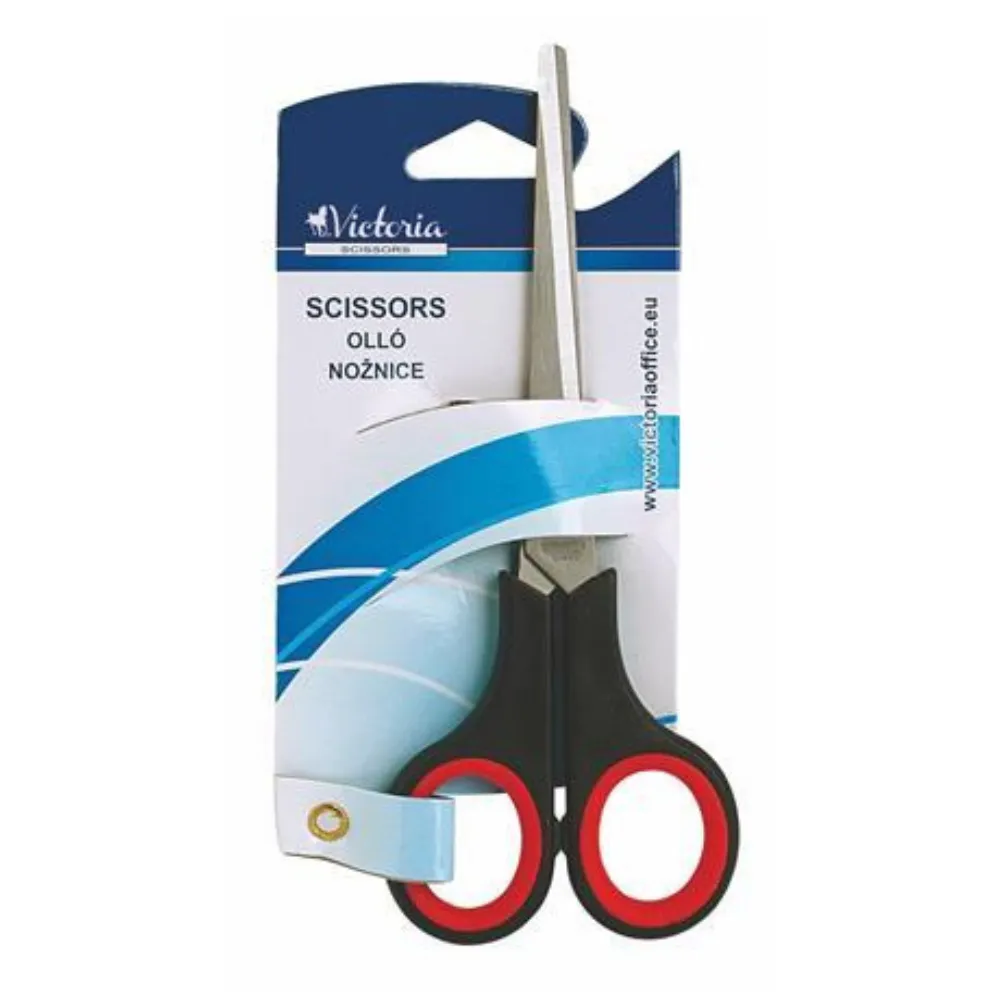 Olló, irodai, 16 cm, VICTORIA, fekete