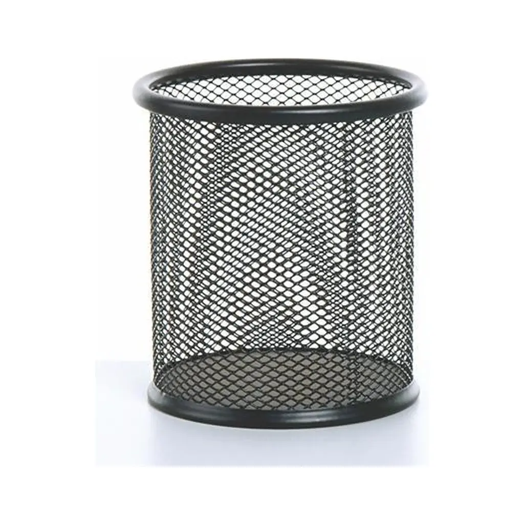 Írószertartó, fémhálós, fekete