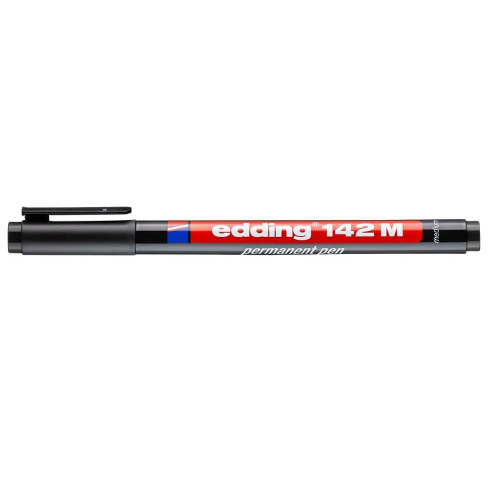Alkoholos marker, OHP, 1 mm, EDDING "142 M", fekete 10db/csom.