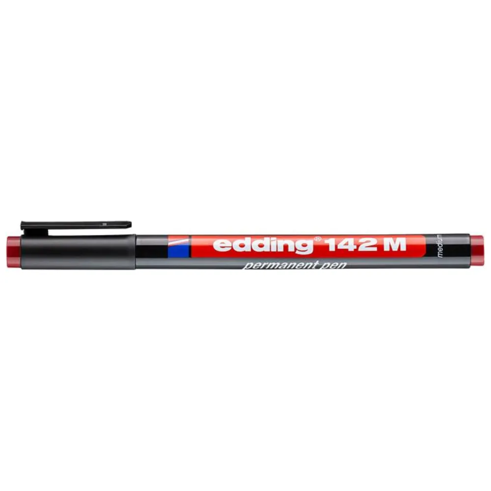 Alkoholos marker, OHP, 1 mm, EDDING "142 M", piros 10db/csom.