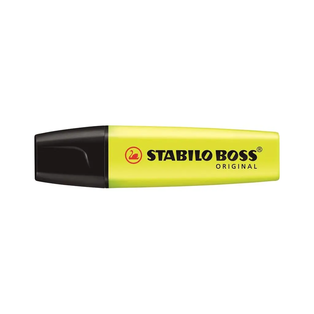 Szövegkiemelő, 2-5 mm, STABILO "BOSS orig.", sárga
