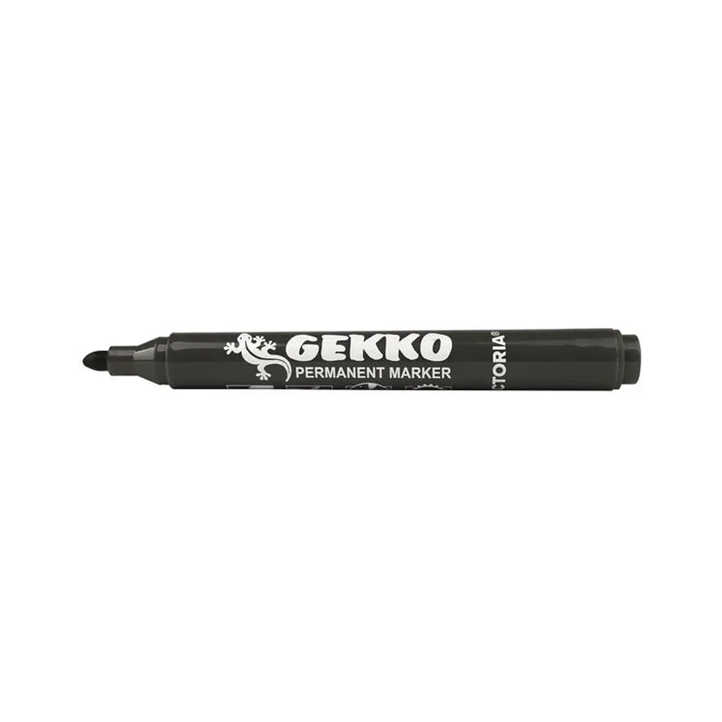 [CWTVI4604FK] Alkoholos marker, 1-3 mm, kúpos, "Gekko", fekete 10db/csom.