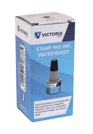 Bélyegzőfesték, 30 ml, VICTORIA, fekete