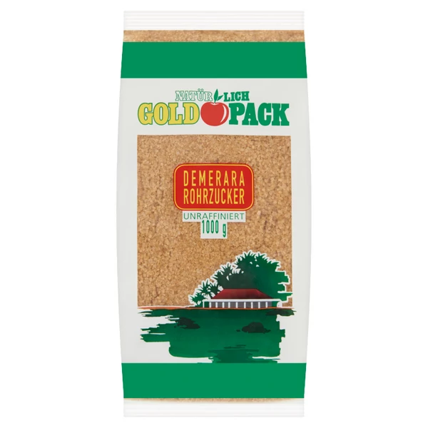 Nádcukor, 1 kg, Goldpack Demerar