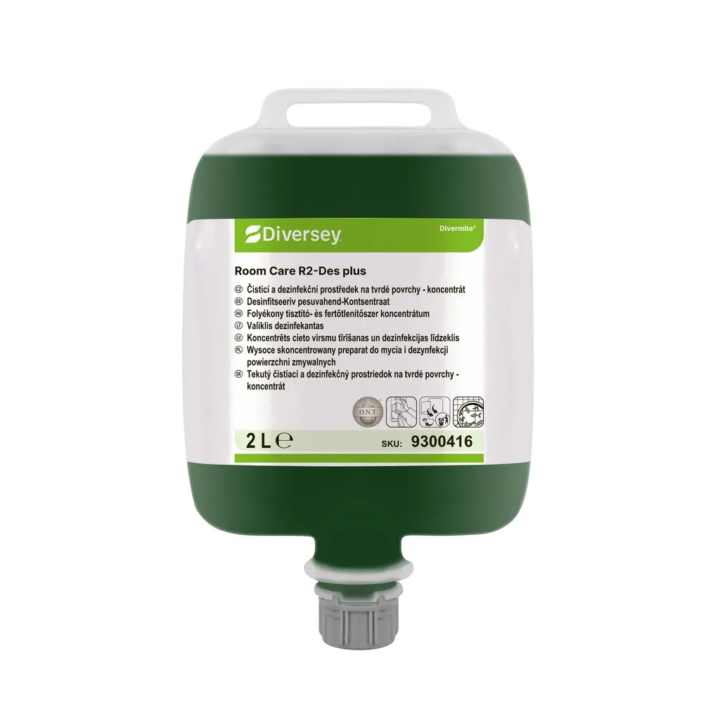 Room Care R2 plus, kemény felületi tisztító és fertőtlenítőszer, koncentrátum, 2 l