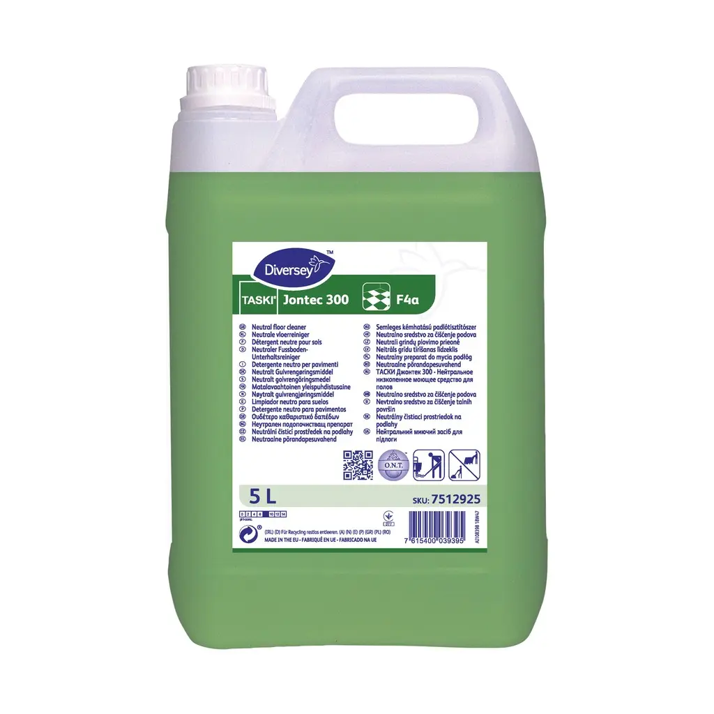 Diversey TASKI Jontec 300, fékezett habzású, semleges kémhatású padlótisztítószer 5l