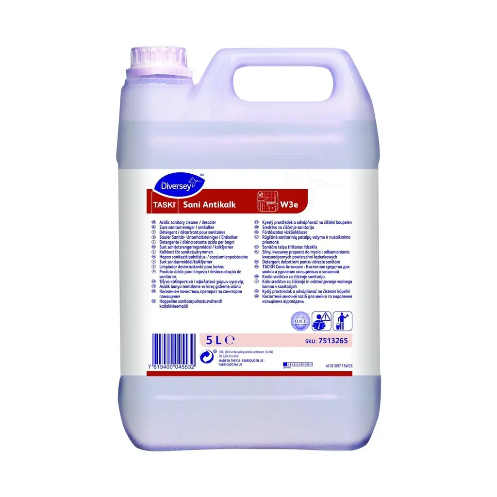 [DI7513265] Taski Sani Antikalk, 5 l, savas kémhatású fürdőszobai vízkőoldószer
