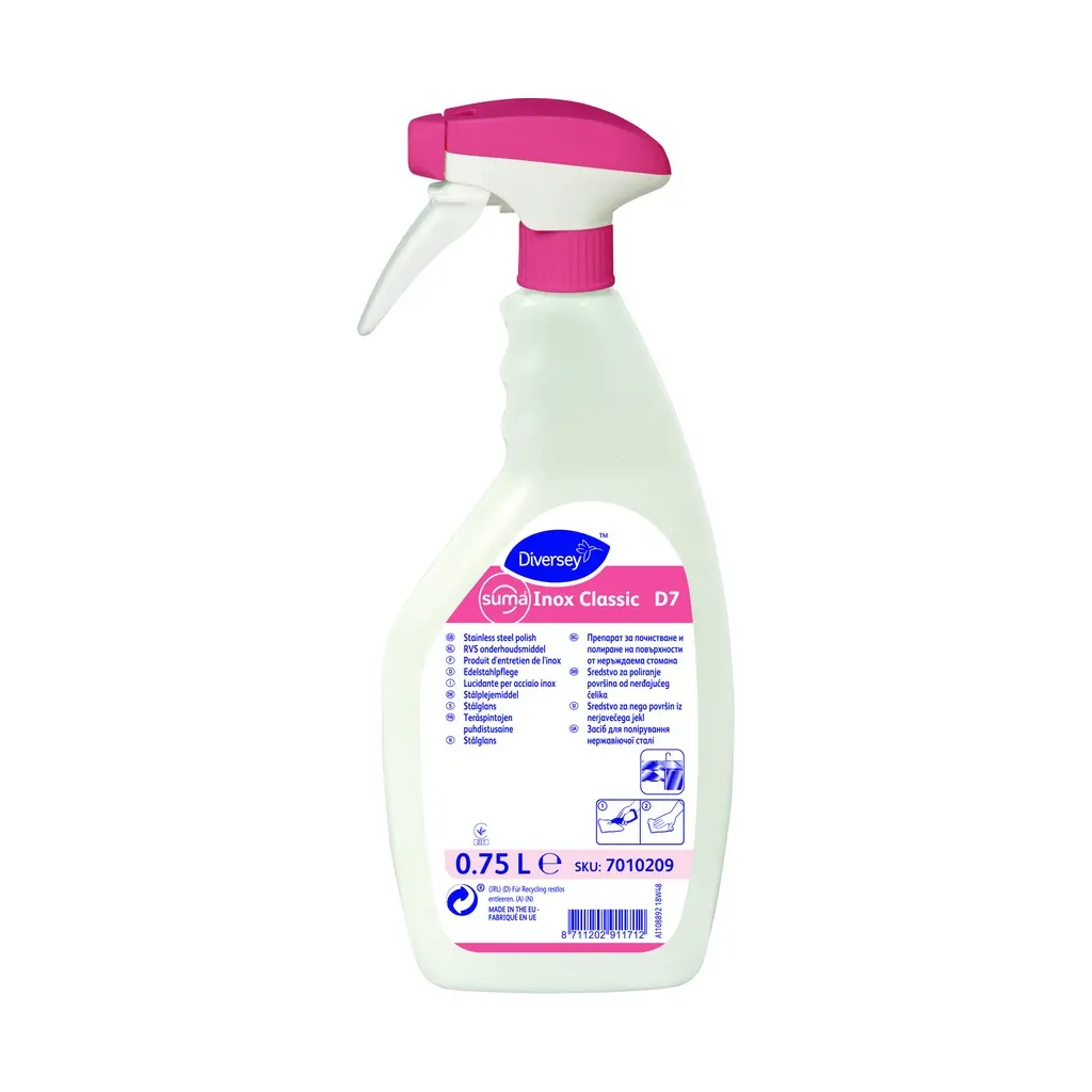 Suma Inox Classic D7, Diversey, 750 ml, konyhai ápolószer, inox felületekhez