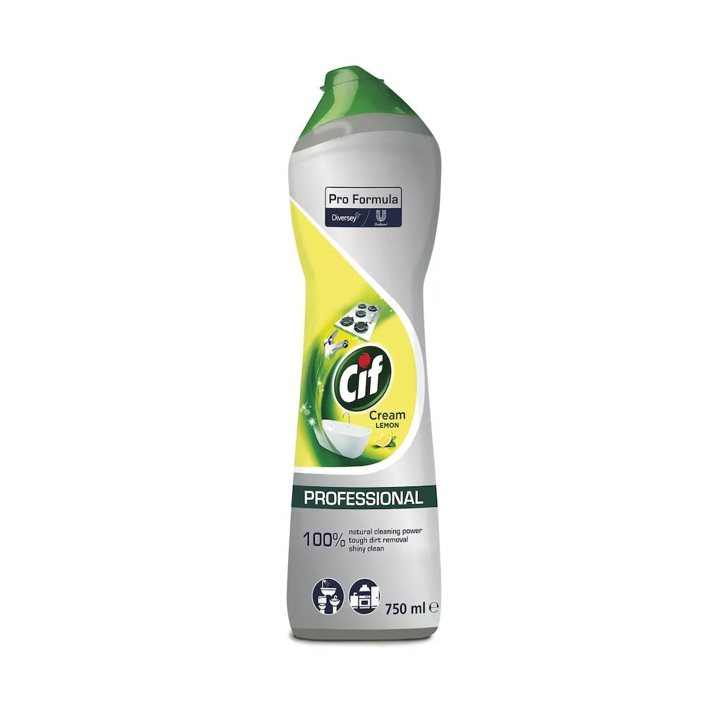 Cif Pro Formula, Cream Lemon, 750 ml karcmentesen tisztító folyékony súrolószer citrom illattal