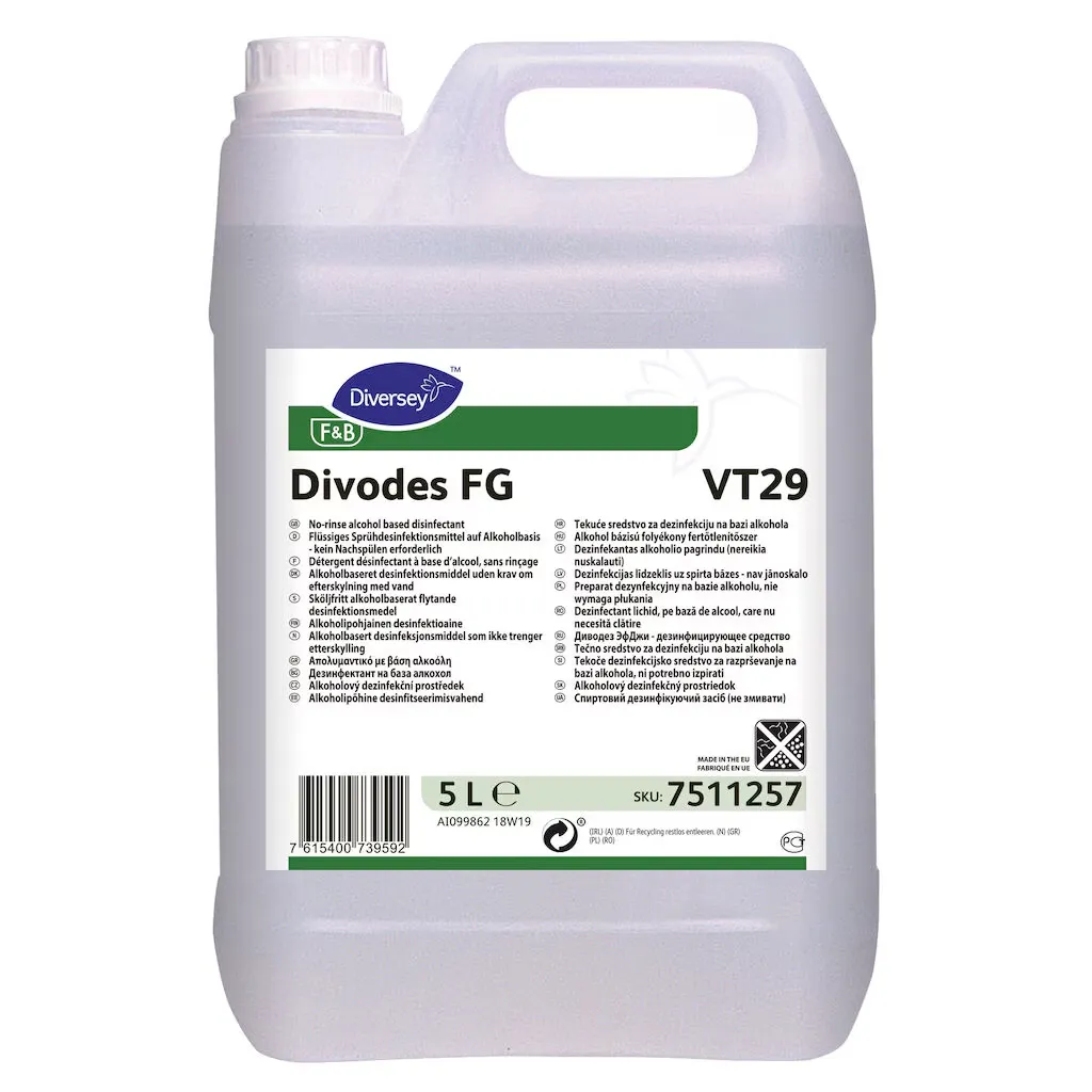 [DI7511257] DI Divodes FG VT29, 5 l, élelmiszeripari fertőtlenítőszer, öblítés nélküli