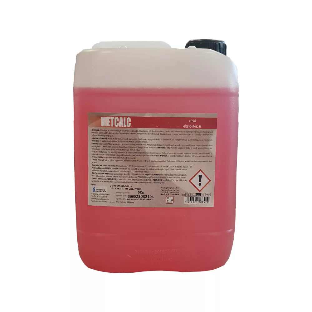 MetCalc illatosított savas vízkőoldó, 5L