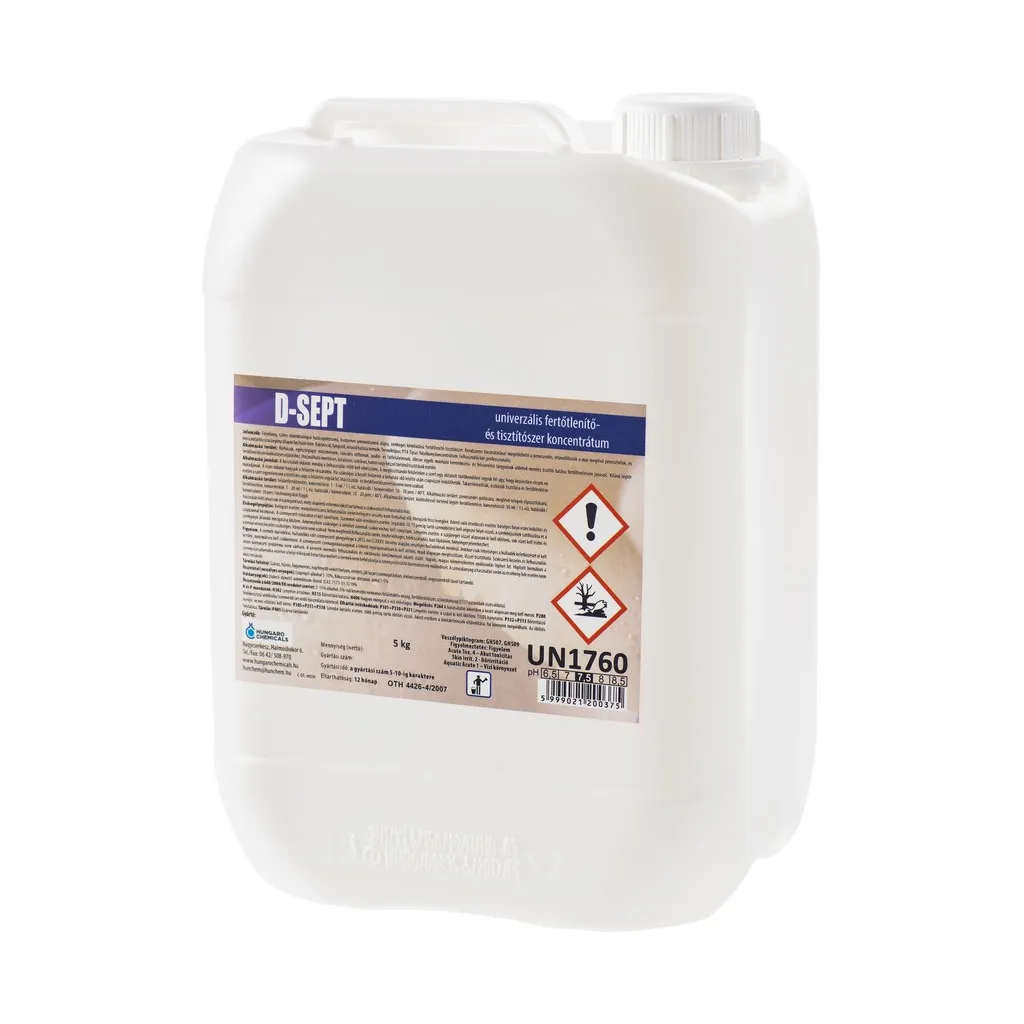 [HU3874-5] D-Sept fertőtlenítő tisztítószer, 5 kg, aldehidmentes