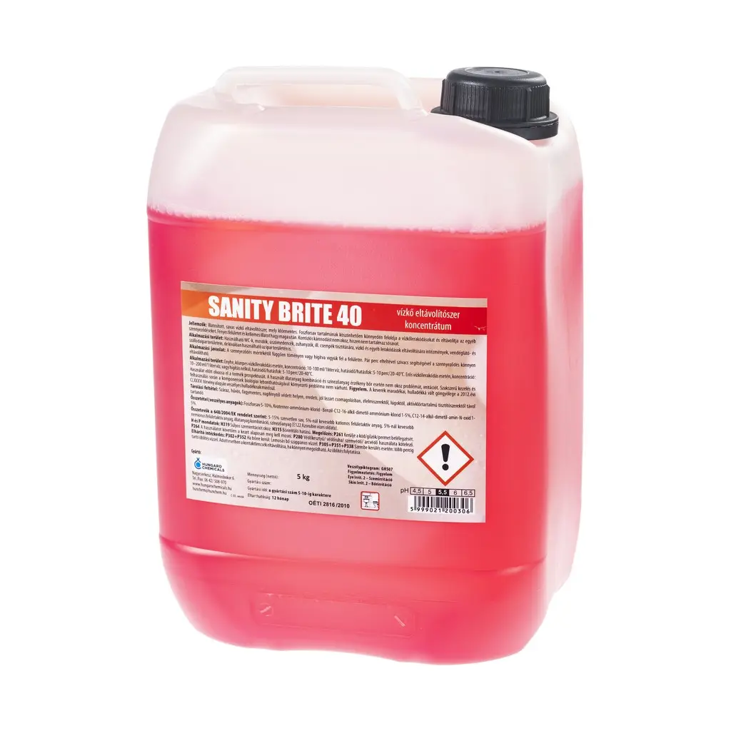 [HU3976-5] Sanity-Brite 40 szanitertisztító, 5 kg foszforsavas vízkőeltávolító koncentrátum