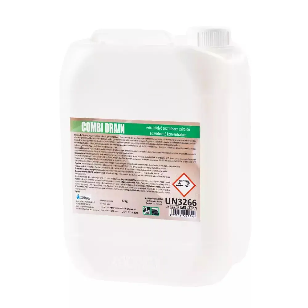 [HU3983-12] Combi Drain erős lefolyótisztító és zsírbontó koncentrátum, 12 kg