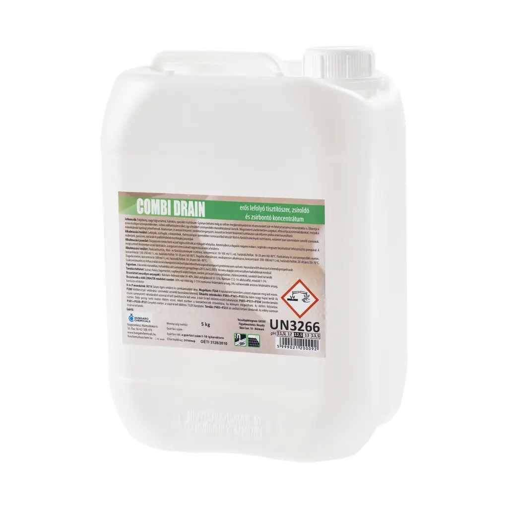 Combi Drain erős lefolyótisztító és zsírbontó koncentrátum, 5 kg