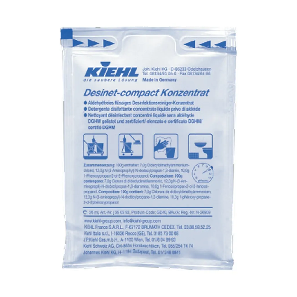 Desinet-Compact Kiehl, aldehidmentes tisztító- és fertőtlenítő koncentrátum 3x80x25ml