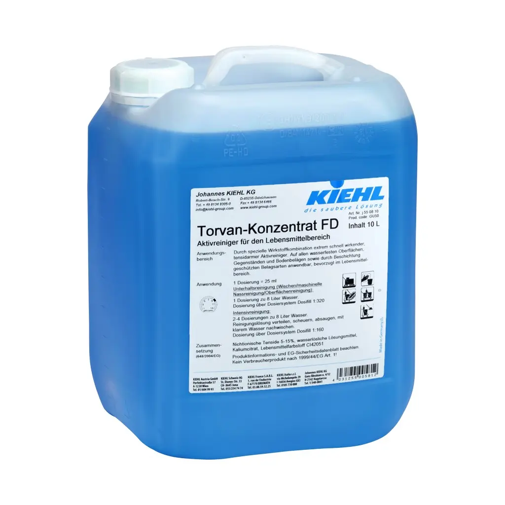 [KIJ550810] Torvan FD konz. Kiehl, 10 l, konyhai tisztítószer,