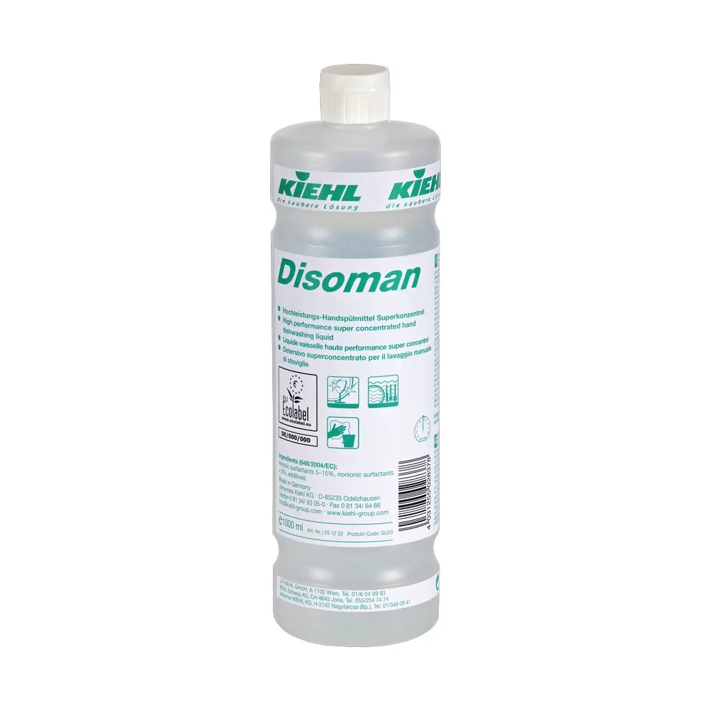 Disoman Kiehl, 1 l, mosogatószer konc., kézi, öko